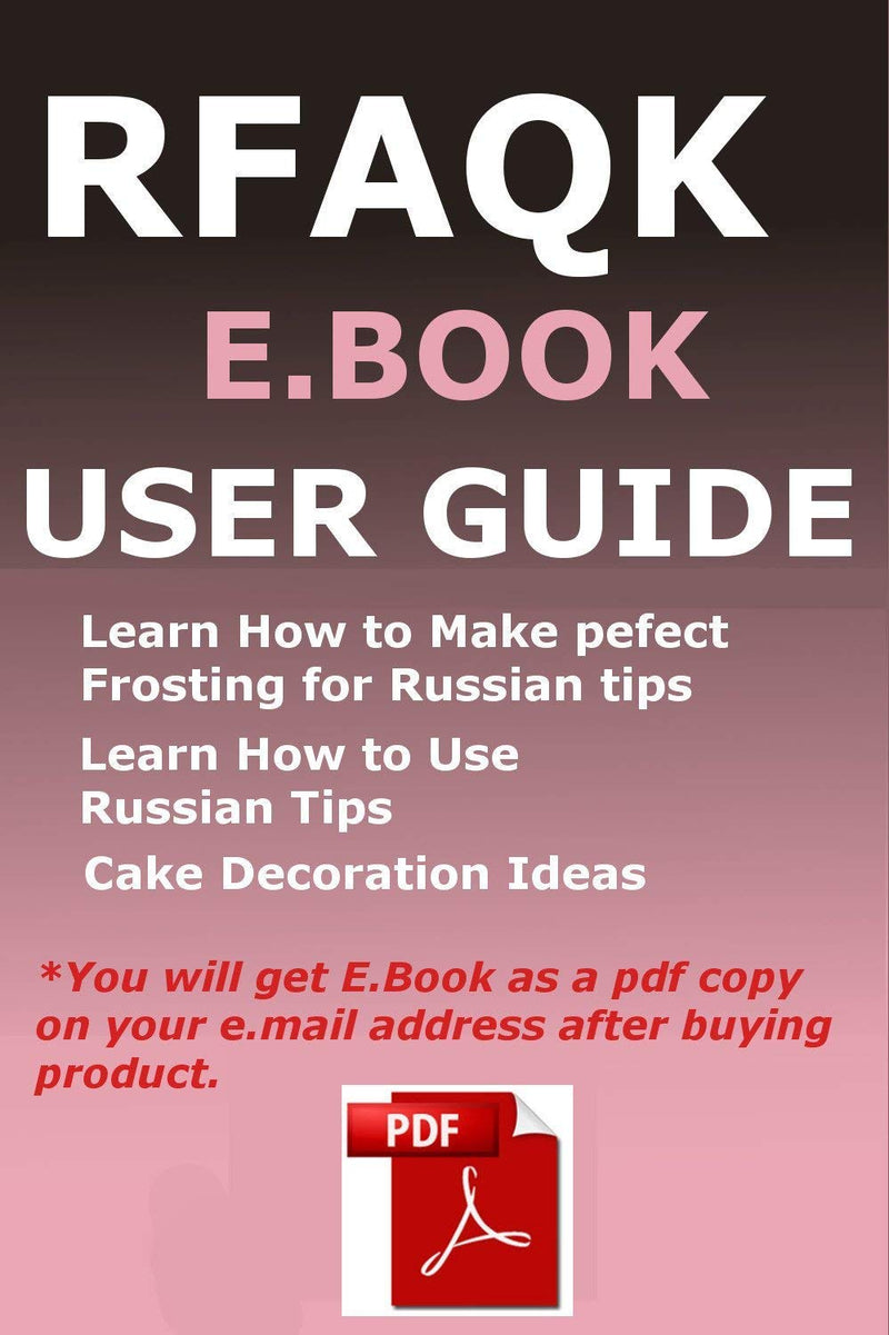 RFAQK- 70 Pcs Russian piping tips set with storage case - Cake decorating supplies kit - 28 Numbered easy to use icing nozzles (21 Russian + 6 Icing + 1 Ball tip) - Pattern chart, EBook User Guide