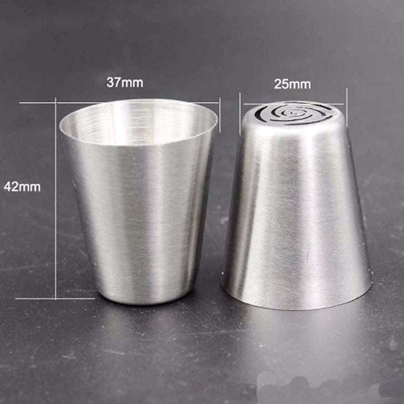 RFAQK- 70 Pcs Russian piping tips set with storage case - Cake decorating supplies kit - 28 Numbered easy to use icing nozzles (21 Russian + 6 Icing + 1 Ball tip) - Pattern chart, EBook User Guide