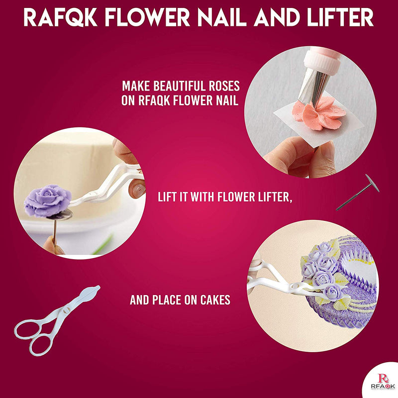 74 PCs Piping Bags and Tips-48 Numbered Piping Tips & Pastry bags with Pattern Chart & EBook- Flower Lifter &Nail, Frosting Icing tips, Cupcake Cookie Cake decorating tips supplies kit & baking tools