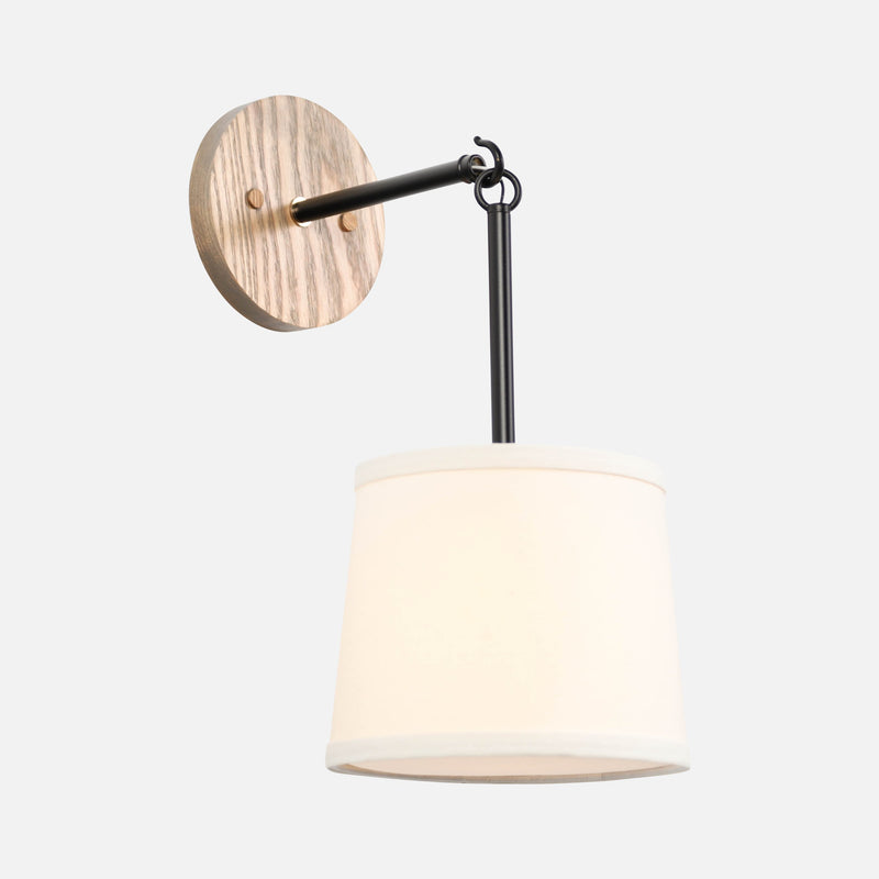 Link Sconce with Linen Shade